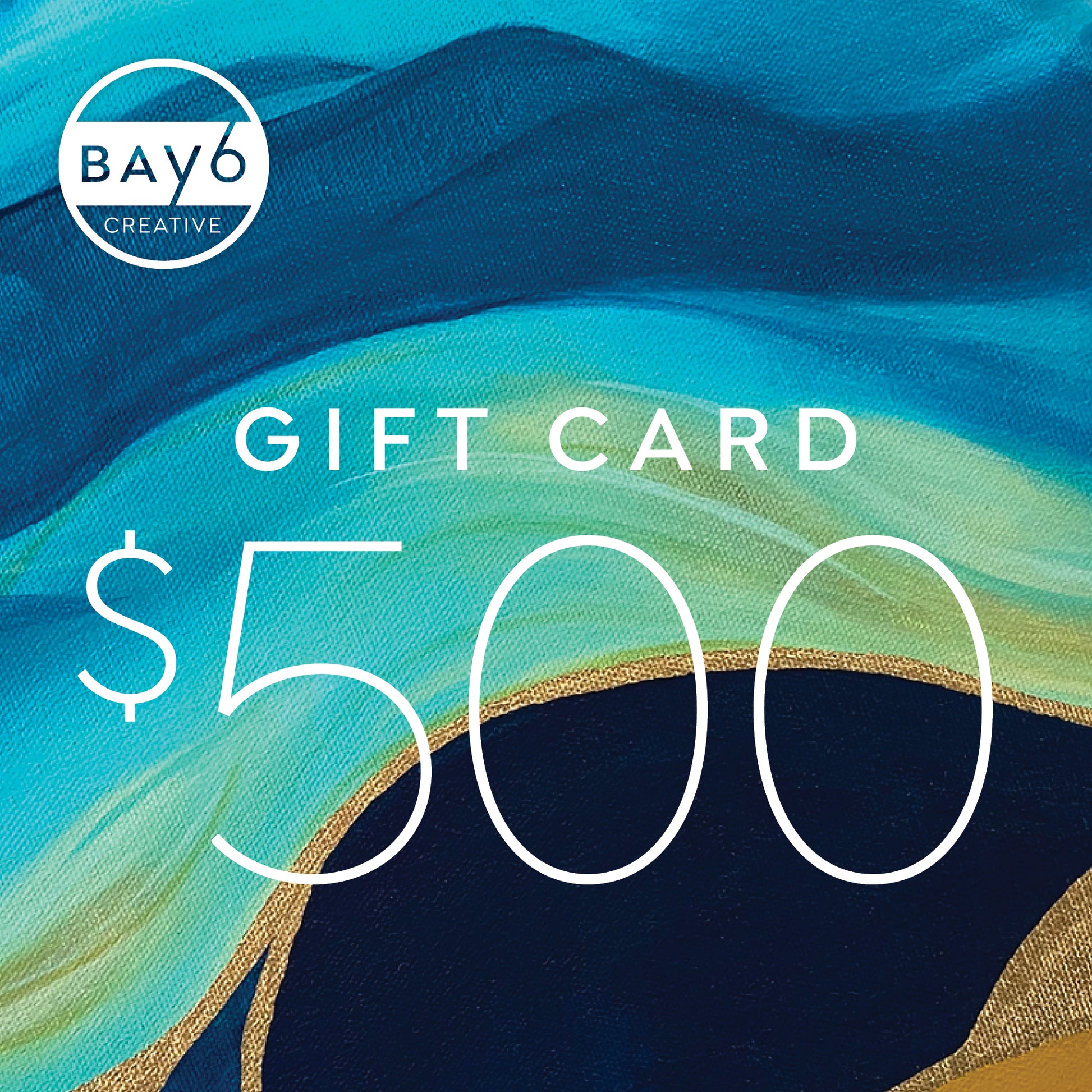 Give a $500 bay6creative gift card redeemable for exciting abstract artwork right here in our online store